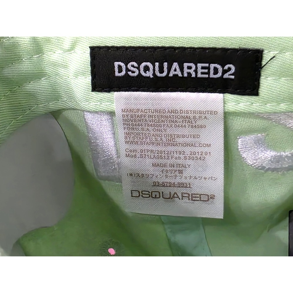 DSQUARED2 ONE LIFE ONE PLANET LOGO BASEBALL Green CAP - Picture 7 of 9